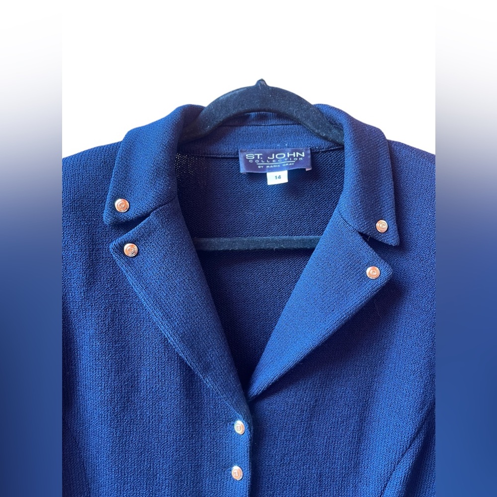 St John Collection by Marie Gray Knit Blazer Size 14 - Picture 3 of 9